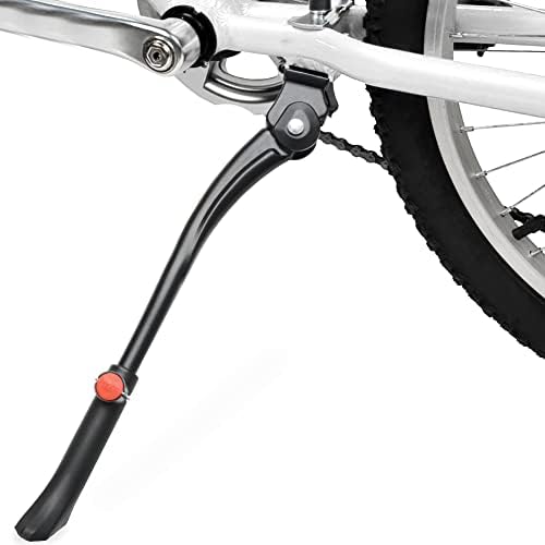 TOPCABIN Bike Kickstand Adjustable Aluminium Alloy Bicycle Kickstand Bike Side Kickstand Fit for 22" 24" 26" 28" Mountain Bike Road cycling/BMX/MTB (Black for 22-24-26-27-28 inch bike)