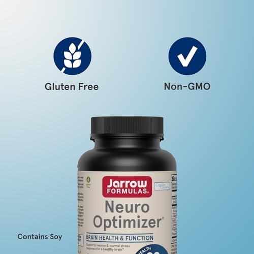 Jarrow Formulas Neuro Optimizer with 7 Neuro-Nutrient Ingredients, Dietary Supplement for Brain Health, Function, and Antioxidant Support