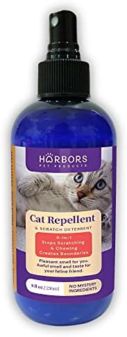Harbors Cat Scratch and Chewing Deterrent Spray - 4 oz / 118 ml | Formulated with Essential Oils | 100% Satisfied or Return