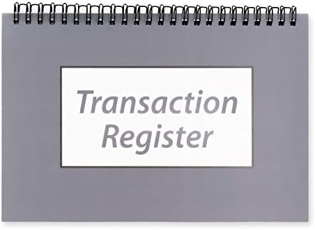 Side Spiral Bound Slate Gray Checkbook/Transaction Register