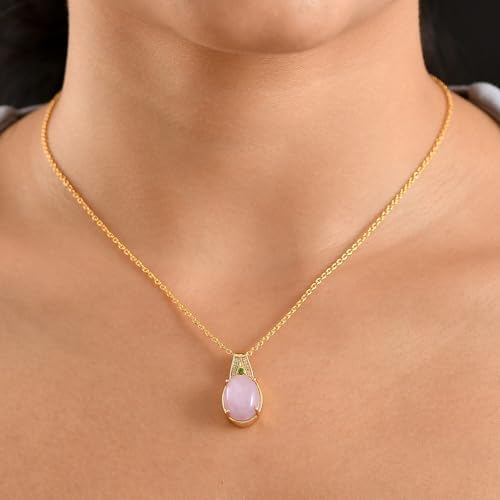 Kunzite Multi Gemstone 6.70 ctw Celestial Orbit Pendant Steel Necklace 20"