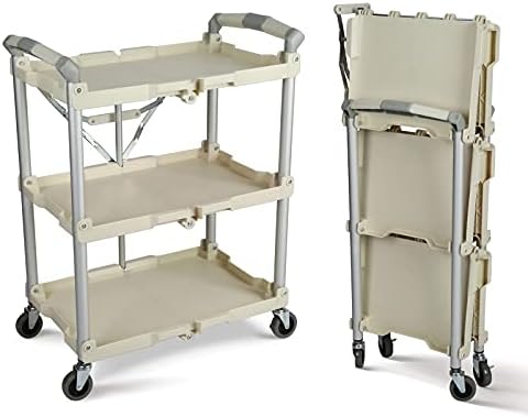 Olympia Tools 85-188 Pack-N-Roll Folding Collapsible Service Cart, 150LB Capacity, Black