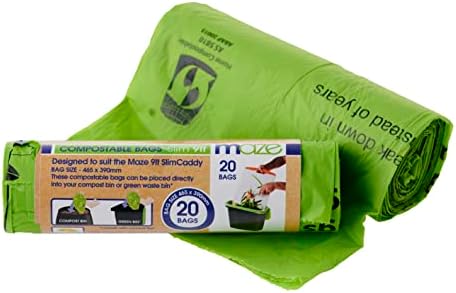 Maze 2.4 Gallon Corn Bags for use with Maze 9- Liter Kitchen Caddie- 120 Bags