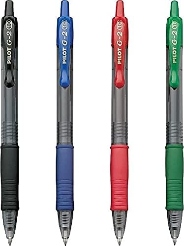 PILOT G2 Premium Rolling Ball Gel Pens, 1.0 mm, Black Ink, 4-Pack