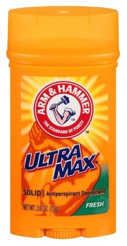 ARM & HAMMER ULTRAMAX Anti-Perspirant Deodorant Invisible Solid Unscented 2.60 oz (Pack of 2)
