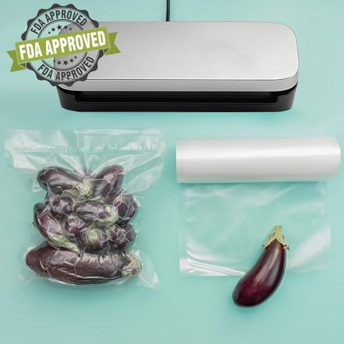 POTANE 6 Pack 11"x20'(3Rolls) and 8"x20' (3Rolls)Thickened Vacuum Sealer Bags, Smell-Proof, Puncture Prevention, Heavy duty for POTANE, Food Saver