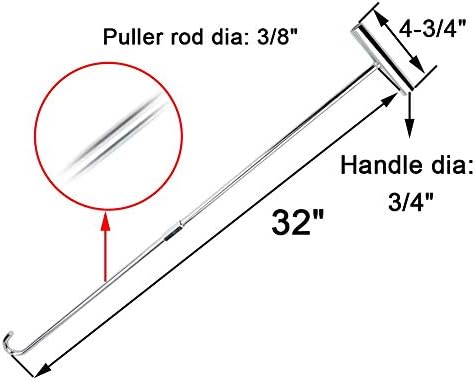 5th Wheel Pin Puller 31" Solid Steel with Chrome Plating Heavy Duty - 1pack