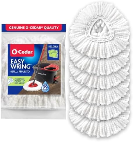 O-Cedar EasyWring Spin Mop Microfiber Refill, White Packaging May Vary