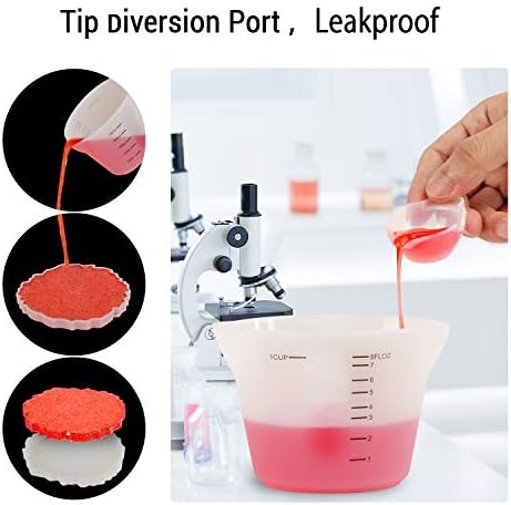 Gartful 500ml & 250ml Large Silicone Measuring Cups, Resin Mixing Cups for Epoxy, Jewelry Casting Molds, Acrylic Paint Pouring, Cup Making