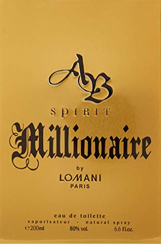 Lomani Ab Spirit Millionaire Eau De Toilette Spray for Men, Gold , 3.3 Ounce