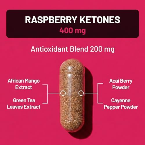 NatureWise Raspberry Ketones Plus with Green Tea Extract, Cayenne Pepper & Acai Berry - Supports Weight Management