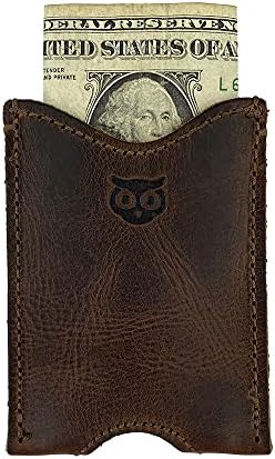 Hide & Drink, Rustic Leather Pocket Sleeve Wallet, for Easy Travelers, Commuters, Card Holder Handmade, Includes 101 Year Warranty