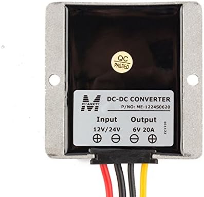 uxcell Power Voltage Converter DC12V/24V to DC6V 20A 120W Waterproof Voltage Convert Transformer