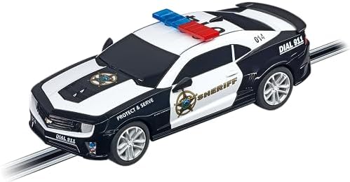 Carrera GO 2015 Chevrolet Camaro ZL1 Sheriff 1:43 Scale Analog Slot Car | Compatible with all Carrera GO electric & battery race tracks, 1:43 scale