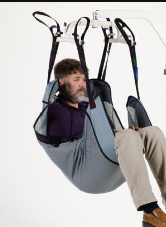 Patient Aid Full Body Mesh Patient Lift Sling for Safe Transfers | 110-200 lb Capacity | Breathable Mesh Fabric | Full Body Support | Hoyer Safe Lifting for Elderly & Bariatric