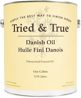 Tried & True Danish Oil, Pure Polymerized Linseed Oil Wood Finish, Pint | Ideal for Furniture, Rustic Pieces, & Priming Wood for Other Oil or Epoxy-Based Products, Food Safe, Simple, Fast Curing