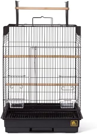 Prevue Pet Products Top Opening Bird Cage - Black | Stand Alone Indoor Birdcage for Parakeets, Cockatiels, Conures, Lovebirds, and Similar Sized Birds