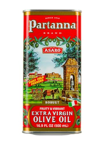 Partanna Robust Extra Virgin Olive Oil, 101 fl oz (3 L) Tin | Premium 100% Castelvetrano Oil, High Polyphenol, First Cold Pressed, Early Harvest in Sicily, Award Winning Italian EVOO