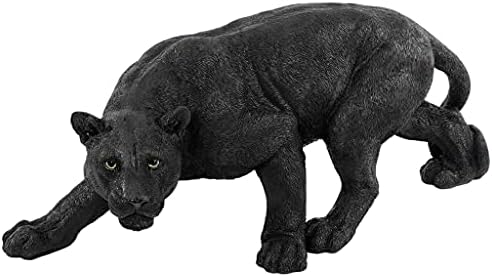 Design Toscano Shadowed Predator Black Panther Garden Statue, Medium 26 Inch, Polyresin, Black