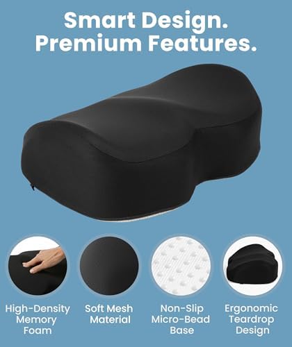 Everlasting Comfort Foot Rest for Under Desk at Work - Memory Foam Office Foot Stool & Under Desk Footrest Leg Elevation Pillow for Gaming & Home