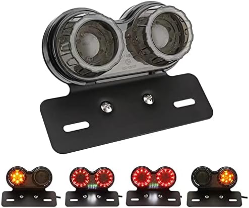 40W 40-LED Motorcycle Tail Light Integrated Driving&Brake Light Turn Signal Lamp With License Plate Bracket for Harley Honda Yamaha Suzuki Kawasaki