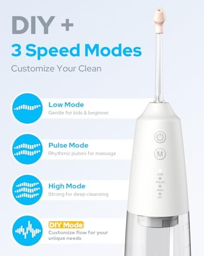 Nasal Irrigation System with 40 Saline Packets, 15s Quick Relief, Nettie Pot Sinus Rinse with 4 Speeds, 1000mah USB-C Charging