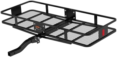 CURT 18153 Folding Hitch Basket Cargo Carrier, 60" x 24", 500 lb