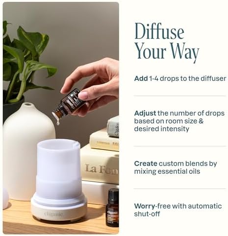 Cliganic Organic Essential Oils Set (Top 5 - The Classics) - 100% Pure Natural - Aromatherapy, Candle Making - Peppermint, Lavender, Eucalyptus