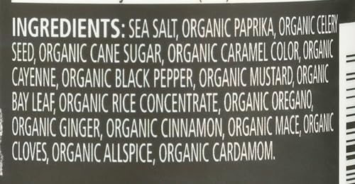 Frontier Co-op Organic Blackened Seafood Seasoning, 2.5 Ounce Bottle, Savory Blend for Fish, Seafood, Sauces, Chowders