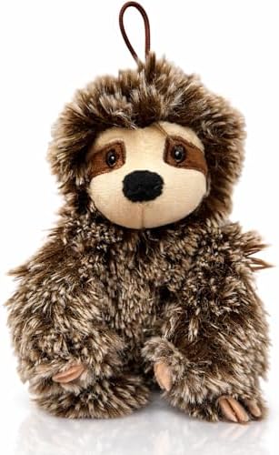 Multipet Sitting Sloth Dog Plush Toy - Squeaky Toy for All Dogs - Extra Soft Plush - Stuffed Animal for Cuddling & Playing - Cute Jumbo Pet Toy (14")