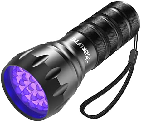 Waklyte Black Light UV Light, 21 LED 395nm UV Flashlight, Powerful Mini Blacklight Flashlight