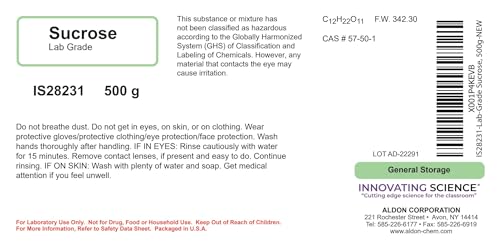 ALDON Innovating Science Lab-Grade Sucrose, 500g - The Curated Chemical Collection