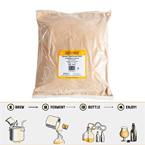 Craft a Brew - Dry Malt Extract for Brew Kit -5 Pounds Bavarian Wheat - All Purpose Base Extract - For Any Beer Style - Effective Fermentation