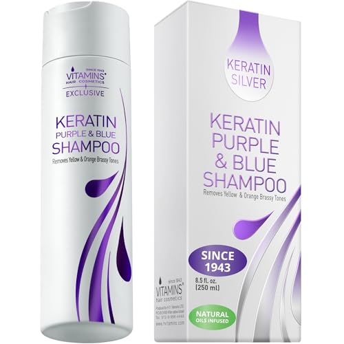 VITAMINS hair cosmetics Keratin Purple Blue Shampoo Anti Brass for Blondes