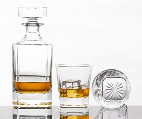 Square 25oz Whiskey Decanter with Glass Stopper