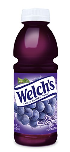 Welch's Juice Cocktail, No Preservatives, Concord Grape, 16 Ounce (Pack of 12)