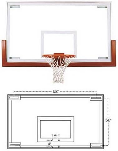 FT234 First Team 72in x 42in Official Glass Basketball Backboard