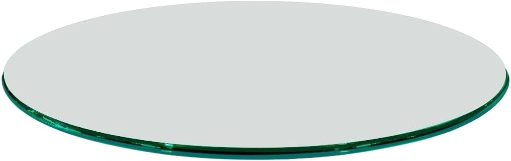 22 Inch Round Tempered Beveled Polished Edge Glass Table Top -1/2” Thick Round Glass Table Top–Heavy Duty, Dining, Coffee, and Office Tables by Fab Glass and Mirror