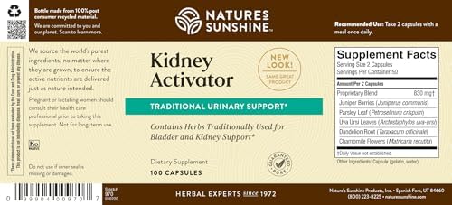 Nature's Sunshine Kidney Activator Capsules