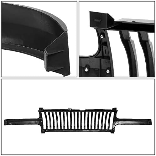 Auto Dynasty Front Bumper Grille Compatible with 1999-2002 Chevy Silverado / 2000-2006 Tahoe Suburban 1500 2500, Badgeless Vertical Style