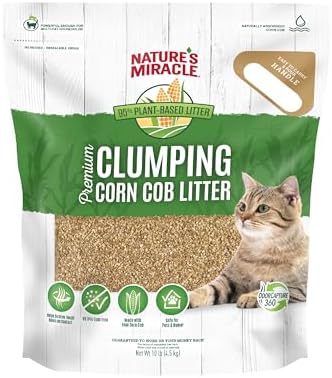 Nature's Miracle Premium Clumping Corn Cob Litter, Tough Odor Bio-Enzymatic Formula, Dust Free