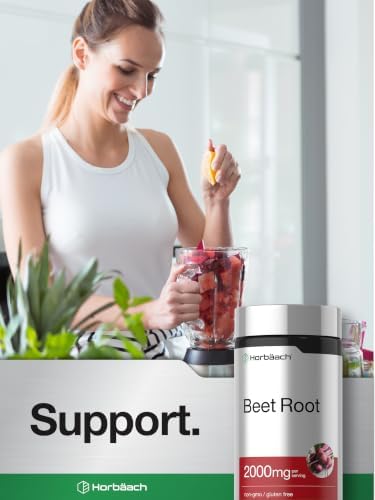 Horbäach Beet Root Powder Capsules | 220 Pills | Herbal Extract
