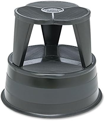 2-Step Steel Step Stool with 300 lb. Load Capacity Color: Black