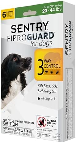 Sentry Fiproguard for Dogs, Flea and Tick Prevention for Dogs (23-44 Pounds)