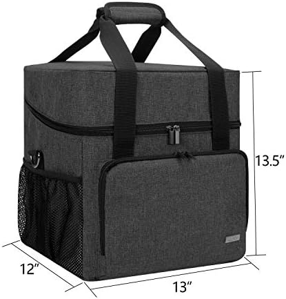 LUXJA Serger Machine Carrying Case with Bottom Wooden Board, Gray