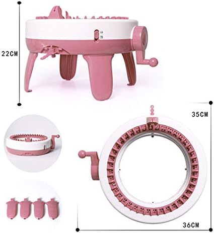 Umootek SENTRO 40 Needles Knitting Machine with Electric Adapter, Knitting Board Rotating Double Loom, Smart Weaving Loom Round Knitting Machines