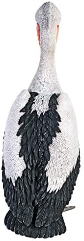 Design Toscano Coastal Decor Ocean's Perch Pelicans Garden Bird Statue, 9 Inch Wide, 24 Inch Tall, Cast Stone Resin, Full Color Finish
