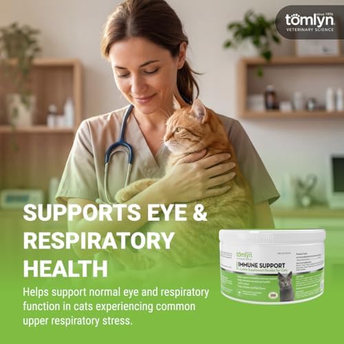 Tomlyn Immune Support Daily L-Lysine Supplement, Fish-Flavored Lysine Powder for Cats and Kittens, 3.5oz