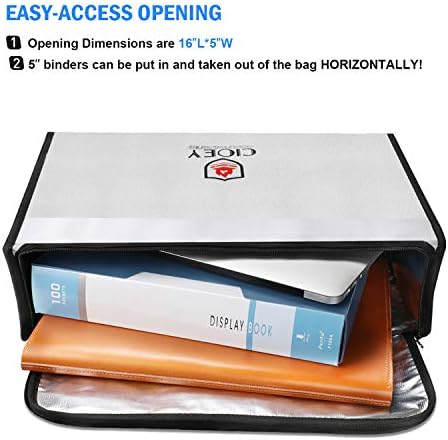 Fireproof Document Bag - Fireproof Box [Thermal Insulated] Fireproof Safety Boxes for Home Large Fireproof Bag Lockable Zipper Fireproof Safe Box