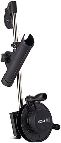 Scotty #1050 Depthmaster Manual Downrigger, Display Packed w/ Rod Holder, BLACK, 23"
